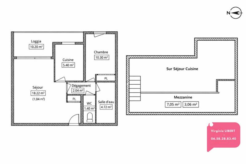 Appartement - 53 m² - 2 pièces