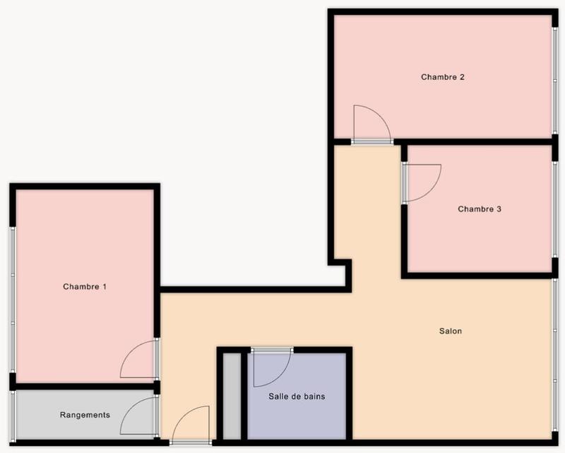 Chambre - 24 m² - 4 pièces