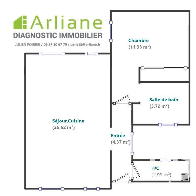 Appartement - 48 m² - 2 pièces