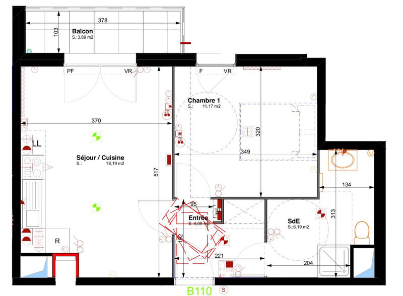 Appartement - 40 m² - 2 pièces