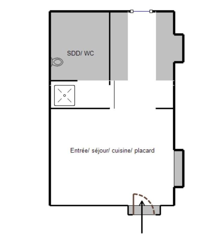 Studio - 26 m² - 1 pièce