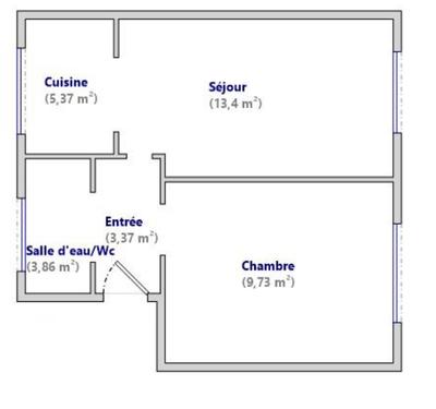 Appartement - 36 m² - 2 pièces