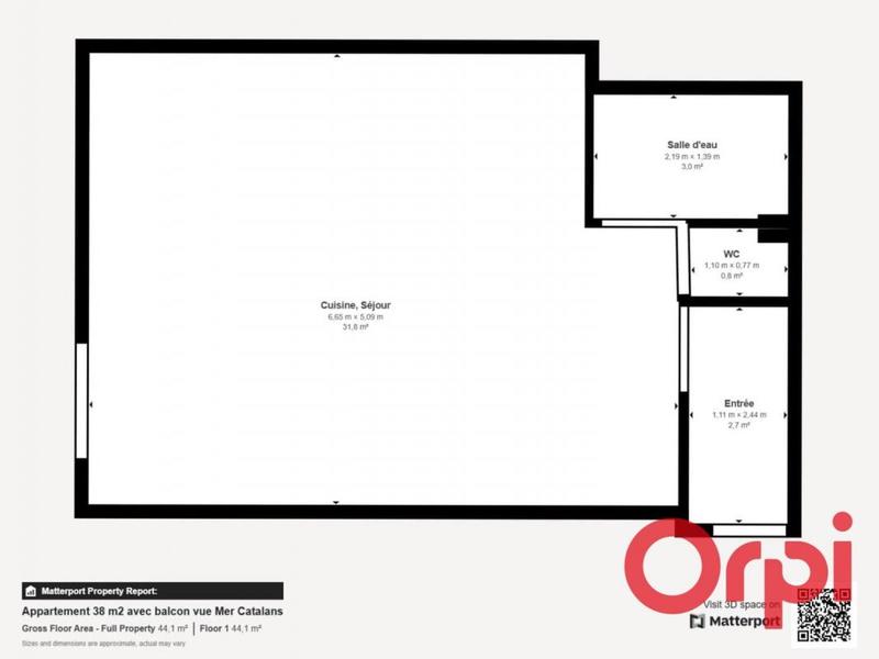 Appartement - 38 m² - 2 pièces