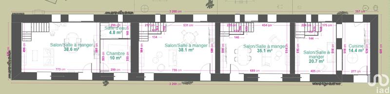 Maison - 190 m² - 2 pièces