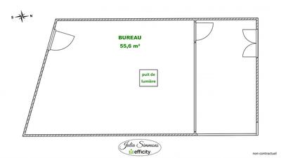 Bureau - 56 m² - 2 pièces