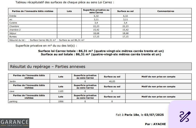Appartement - 100 m² - 4 pièces