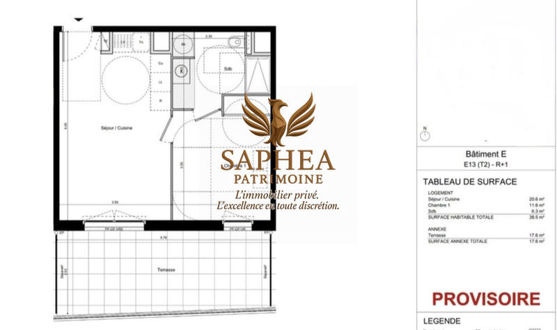 Appartement - 39 m² - 2 pièces