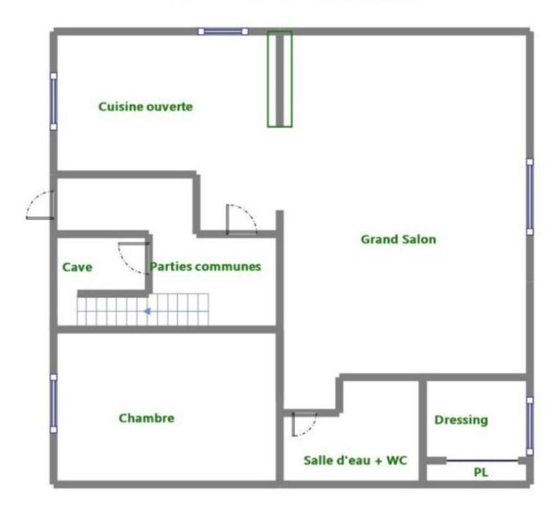 Appartement - 50 m² - 2 pièces