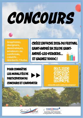 Concours de création d'affiche du Festival Saint-André en Jeu 2026