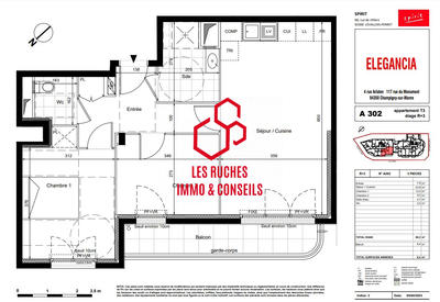Appartement - 60 m² - 3 pièces
