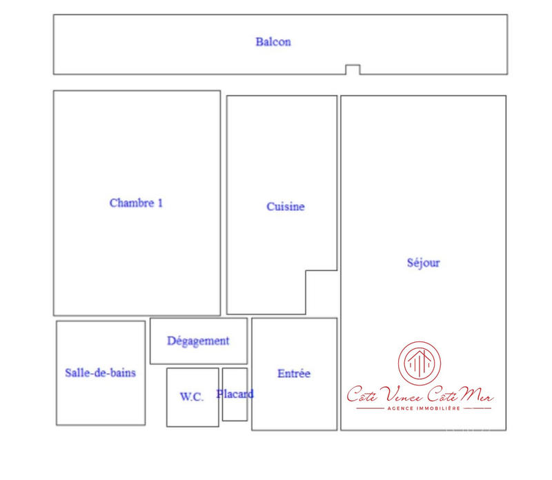 Appartement - 47 m² - 2 pièces