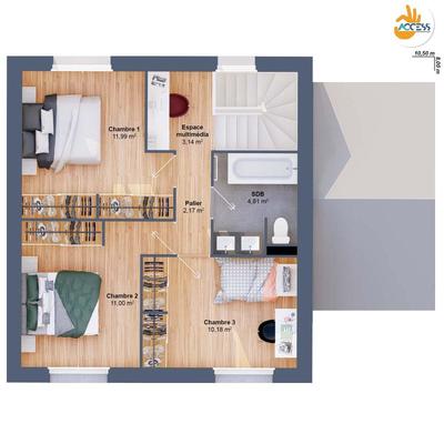 Maison - 89 m² - 5 pièces