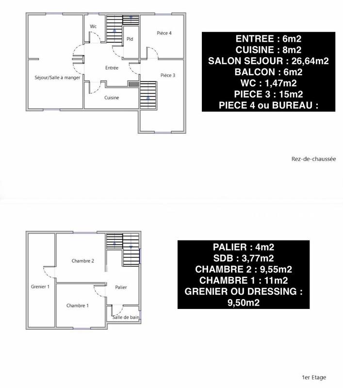 Maison - 71 m² - 5 pièces