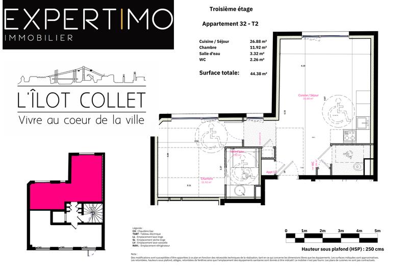 Appartement - 44 m² - 2 pièces