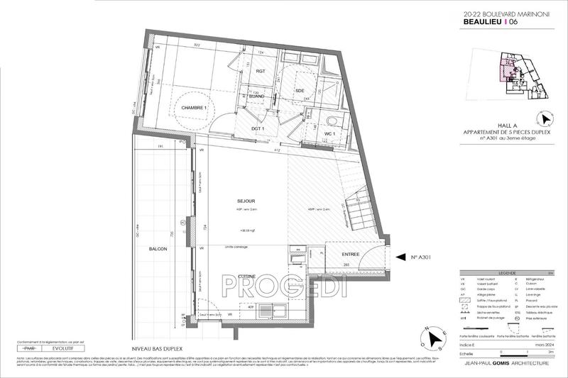 Duplex - 110 m² - 5 pièces
