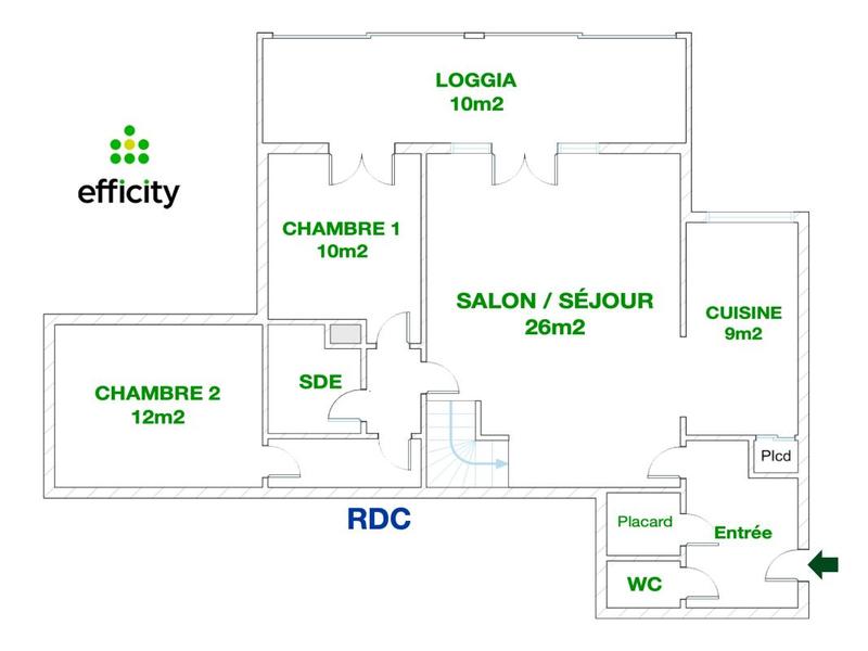 Appartement - 90 m² - 4 pièces