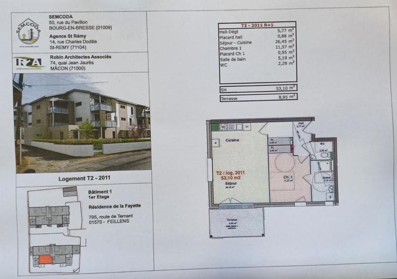 Appartement - 53 m² - 2 pièces