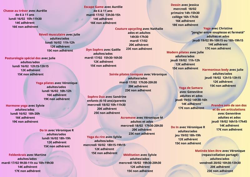 Stage "Bulles de bien-être" d'hiver de la Maison pour tous