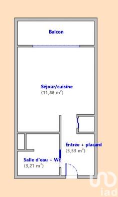 Appartement - 20 m² - 1 pièce
