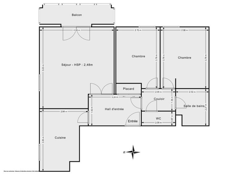 Appartement - 68 m² - 3 pièces