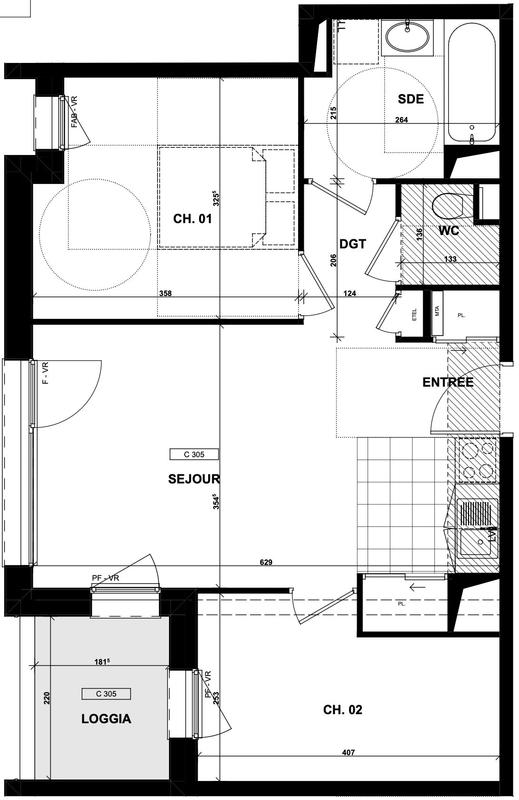 Appartement - 52 m² - 3 pièces
