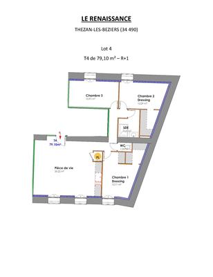 Appartement - 79 m² - 4 pièces