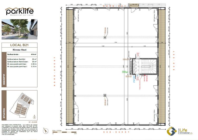 Local d'activités - 414 m² - 1 pièce