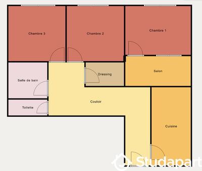 Chambre - 10 m² - 1 pièce