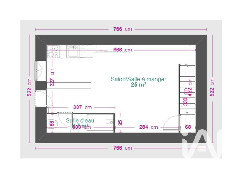 Maison de village - 53 m² - 3 pièces