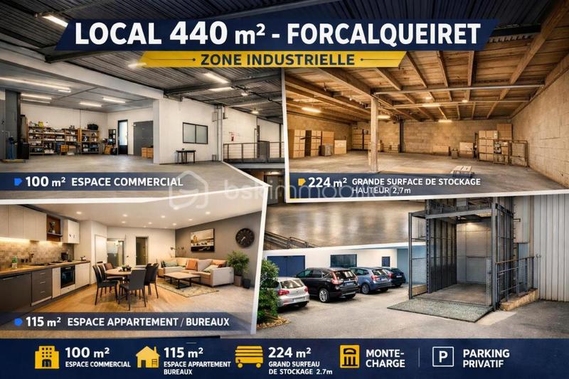 Local commercial - 440 m² - 3 pièces