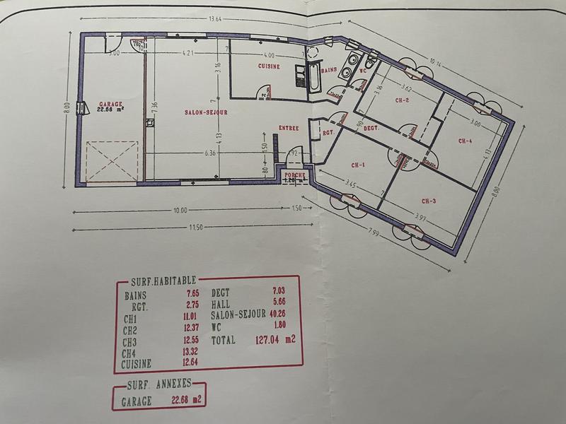 Maison - 127 m² - 5 pièces