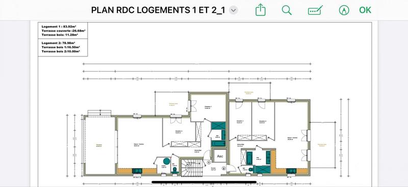 Appartement - 84 m² - 3 pièces