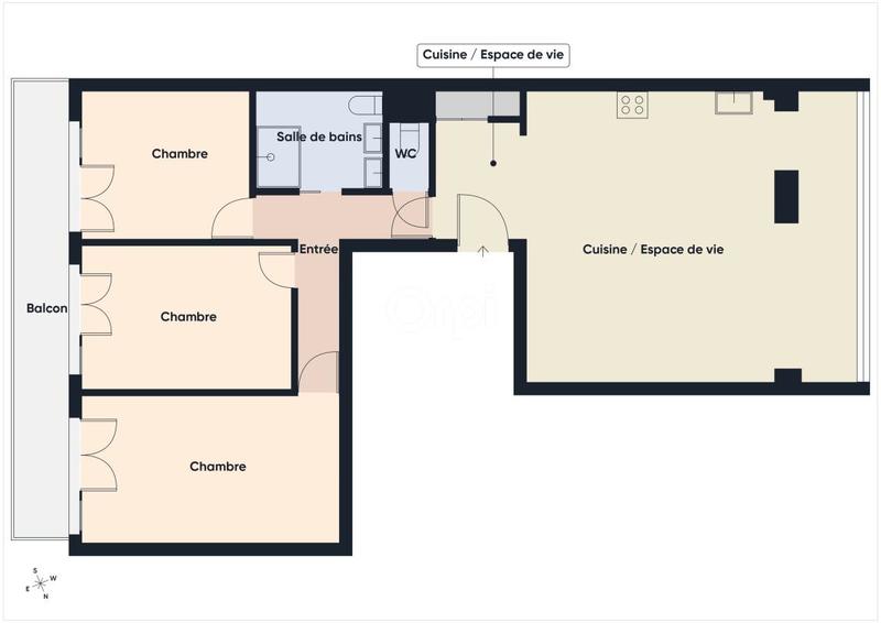 Appartement - 90 m² - 4 pièces