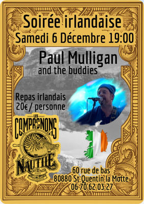 Soirée irlandaise avec Paul Mulligan