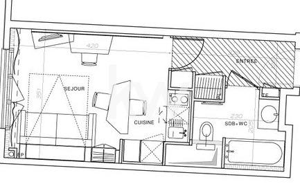 Appartement - 25 m² - 1 pièce