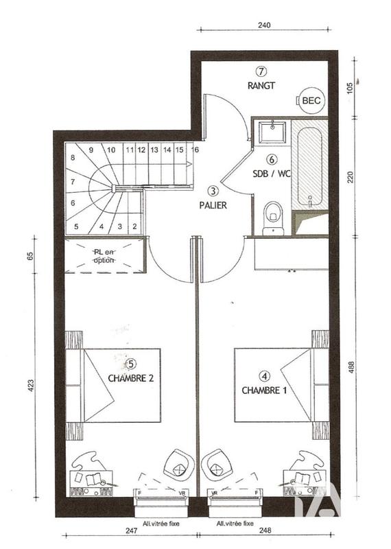 Duplex - 63 m² - 3 pièces