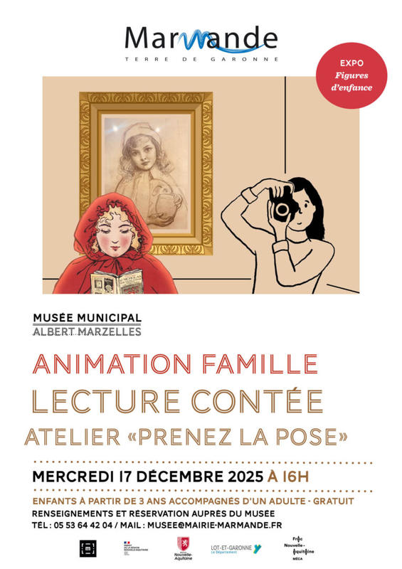 Animation Famille au Musée Marzelles - Lecture contée atelier &quot;Prenez la pose&quot;