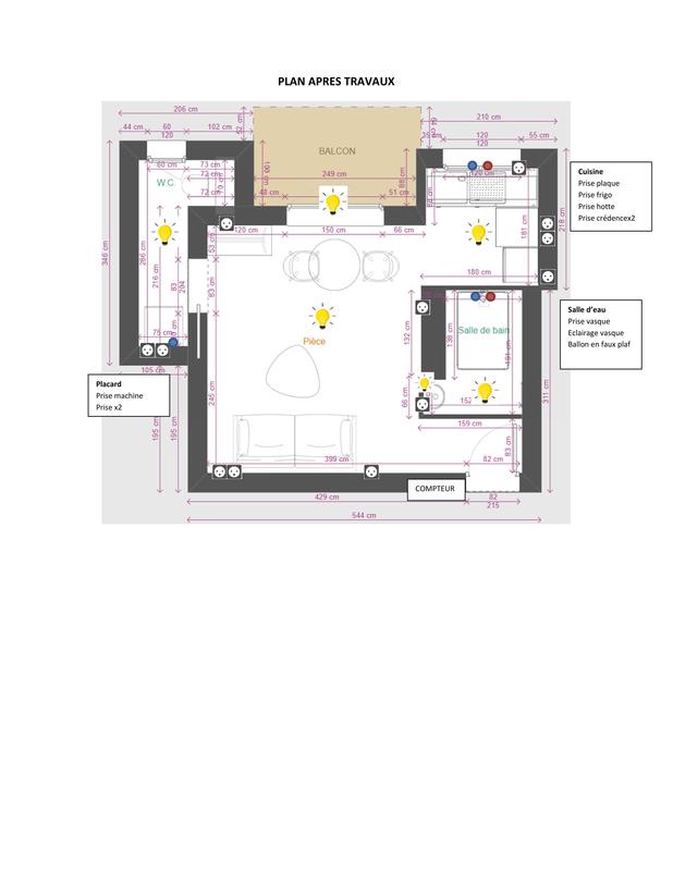 Appartement - 22 m² - 1 pièce