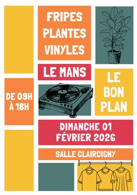 Braderie de fripes, plantes et vinyles