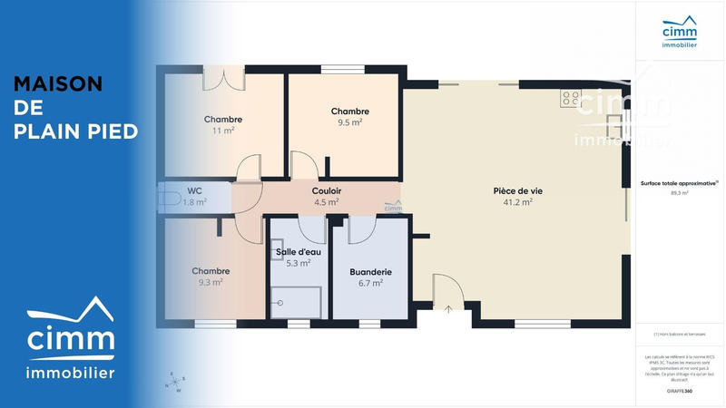 Maison - 89 m² - 4 pièces