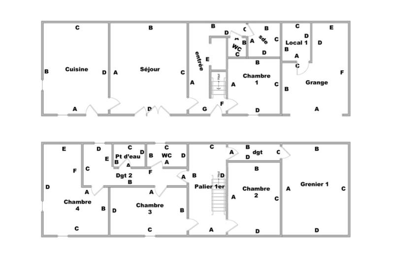Maison de village - 130 m² - 6 pièces