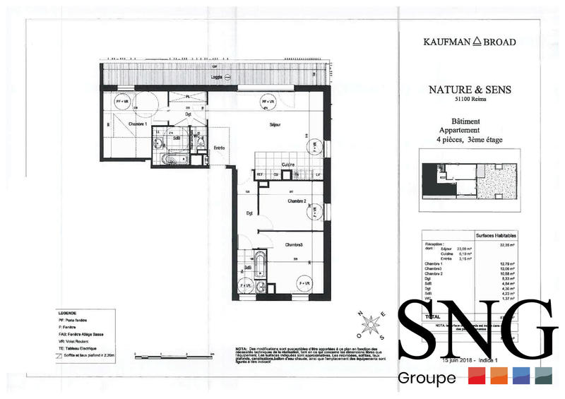 Appartement - 88 m² - 4 pièces