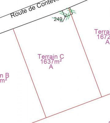 Terrain constructible - 1 634 m²