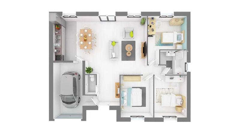 Maison - 101 m² - 5 pièces