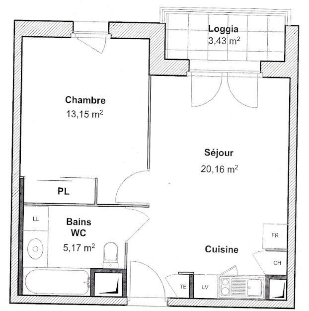 Appartement - 39 m² - 2 pièces