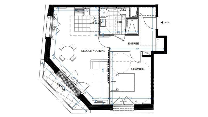Appartement - 51 m² - 2 pièces