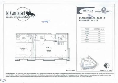 Appartement - 47 m² - 2 pièces