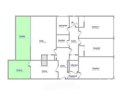 Appartement - 80 m² - 5 pièces