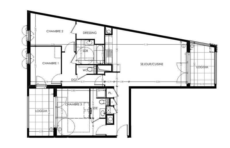 Appartement - 92 m² - 4 pièces