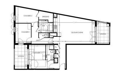 Appartement - 92 m² - 4 pièces